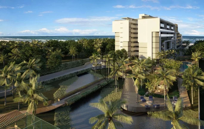 Imagem Cobertura em condomínio fechado estilo resort pé na areia com varanda e jacuzzi privativa - CO0233
