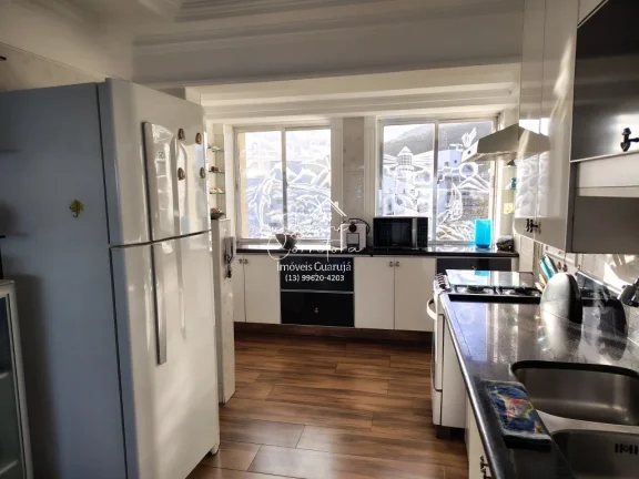 Imagem Apartamento com linda vista para o mar em Guarujá-SP, no Morro do Maluf: 3 quartos, 2 suítes, 2 salas, 3 banheiros, 1 vaga de garagem, 142m².