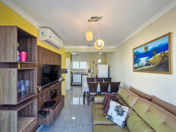 Imagem Apartamento pé na areia à venda em Riviera de São Lourenço Módulo 07: 2 vagas, 2 dormitórios, 1 suíte, 68m² - Varanda gourmet