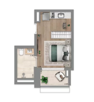 Imagem Apartamento com 1 Quarto à Venda, 50 m² em Brooklin Paulista - São Paulo