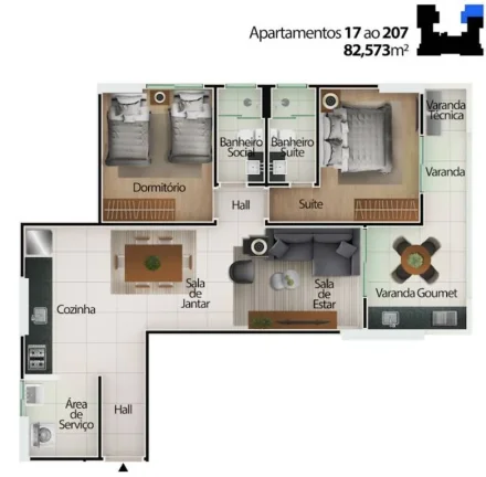 Imagem APARTAMENTO COM 100.33 m² - CENTRO - MONGAGUA SP