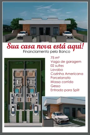 Imagem Casa com 2 suítes e 1 vaga de garagem no bairro Areias de Baixo em Governador Celso Ramos