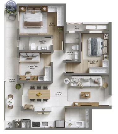 Imagem Apartamento 2 dormitórios!