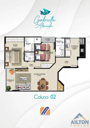 Imagem Lançamento Edifício Gabriella Almeida 2 e 3 Quartos em Praia do Morro - Guarapari/ES
