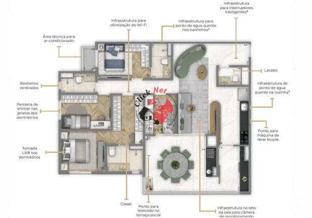 Imagem Apartamento com 3 dormitórios à venda no bairro Jardim em Santo André