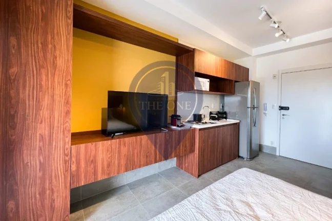 Imagem Aluguel de Apartamento - Indianópolis, São Paulo-SP 1 quarto, 1 suíte, 1 banheiro, 27m² de área.