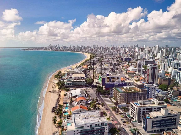 Imagem Flats Stúdio com Varanda/Sacada em Condomínio Club à 60m da praia do Bessa - FL0598