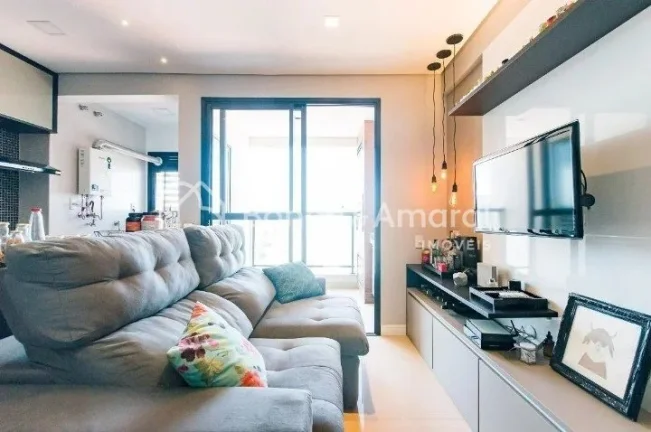 Imagem Apartamento com 2 quartos, sendo 1 suíte, 1 lavabo, cozinha estilo americano, com móveis planejado...