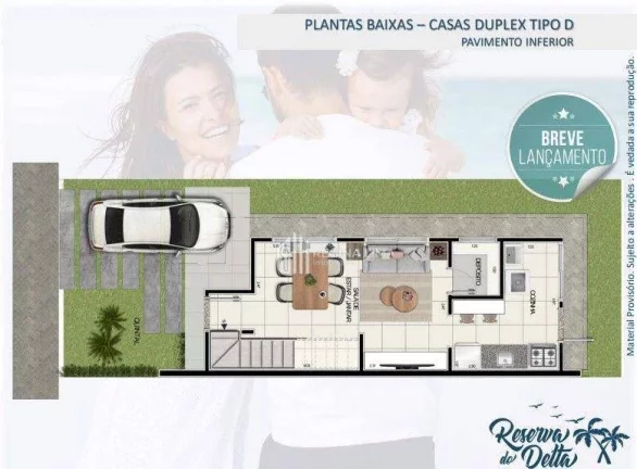 Imagem Casa duplex em Parnaíba/PI, 2 dormitórios à venda: R$ 213.370,00 - Condomínio RESERVA DO DELTA 1 - Bairro Nossa Senhora de Fátima.