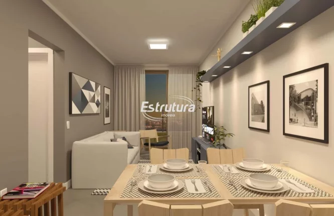 Imagem Apartamento novo de dois dormitórios com suite, semimobiliadono centro da cidade