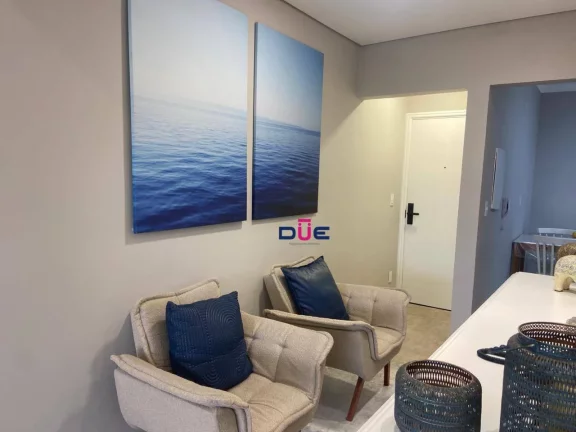 Imagem Apartamento com 2 dormitórios, 1 suíte e dependência completa, com vista mar, na Aparecida