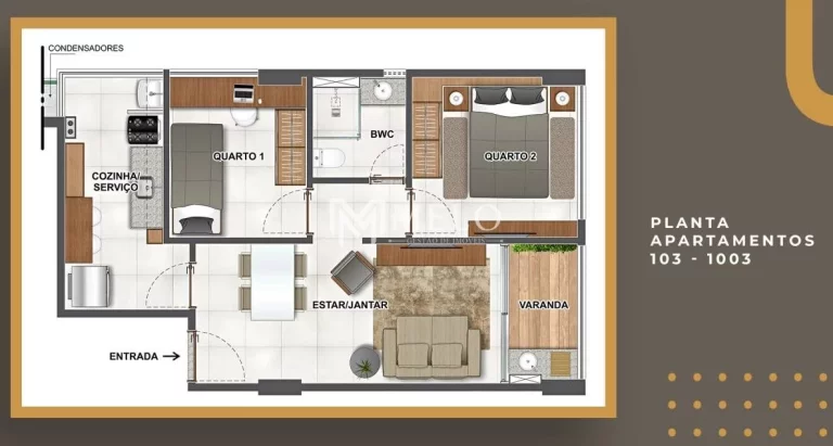 Imagem Oportunidade em CASA FORTE: 53,45m², 02qts, 01 vaga..