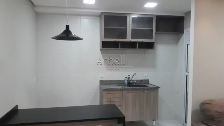 Imagem Apartamento com 33 M², 1 banheiro com box em vidro e gabinete no lavatório, 1 dormitório, cozinha...