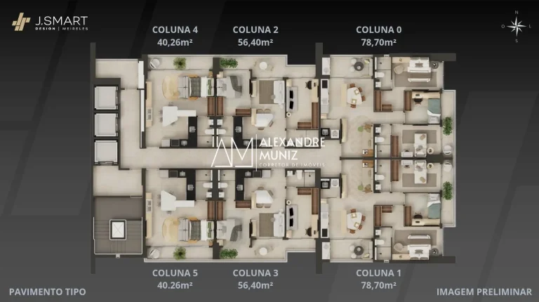 Imagem J. Smart Design Meireles, apartamentos à venda, Meireles. Lançamento.