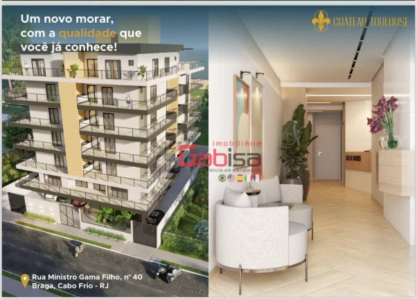 Imagem Apartamento com 2 dormitórios à venda, 108 m² por R$ 530.000,00 - Braga - Cabo Frio/RJ