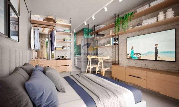 Imagem Vendo flats em prédio pé na areia da paria do Bessa, com plantas de 22m² à 50m²