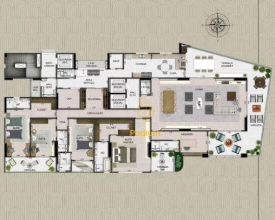 Imagem Apartamentos no Mansões Wellington Barreto, com e área de lazer completa a 500m da praia do Cabo Branco - AP0056