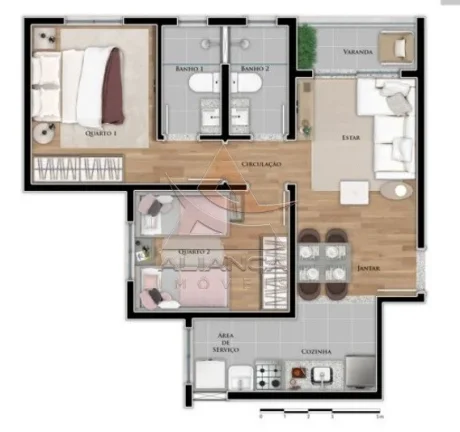 Imagem Apartamento - Ribeirão Preto - Parque das Oliveiras
