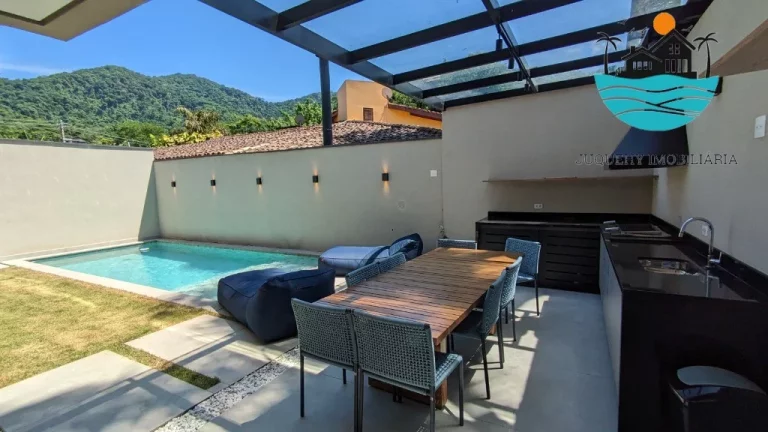 Imagem Juquehy casa a venda, Aluguel de Temporada com 4 suítes, Piscina priv., Churasqueira, max 10 pessoas, conceito amplo, 280 m² | Juquehy Imobiliária