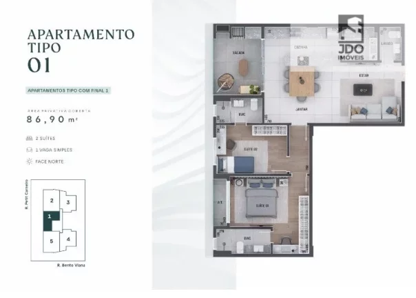 Imagem Apartamento a Venda no bairro Água Verde - Curitiba, PR