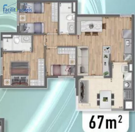 Imagem APARTAMENTO NA PLANTA - BAIRRO CAMPESTRE - SANTO ANDRÉ - SP