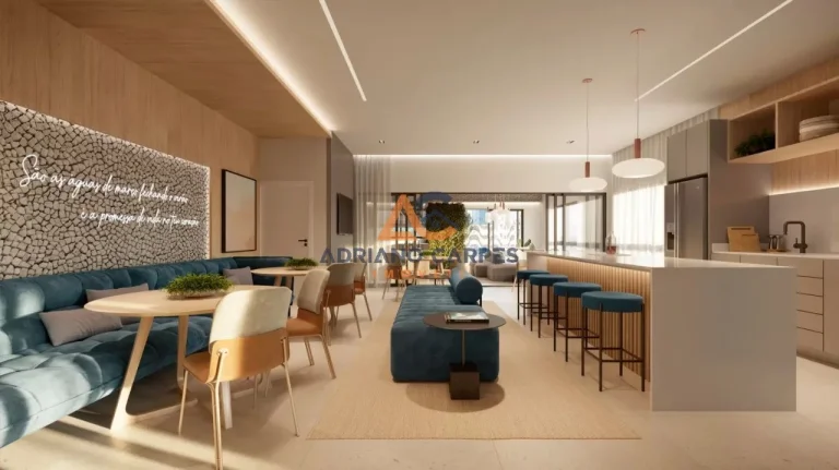 Imagem Apartamento 02 suítes na Praia de Gravatá, Navegantes com ampla sacada e detalhes. Residencial Águas de Março - Adriano Carpes Imóveis Vende