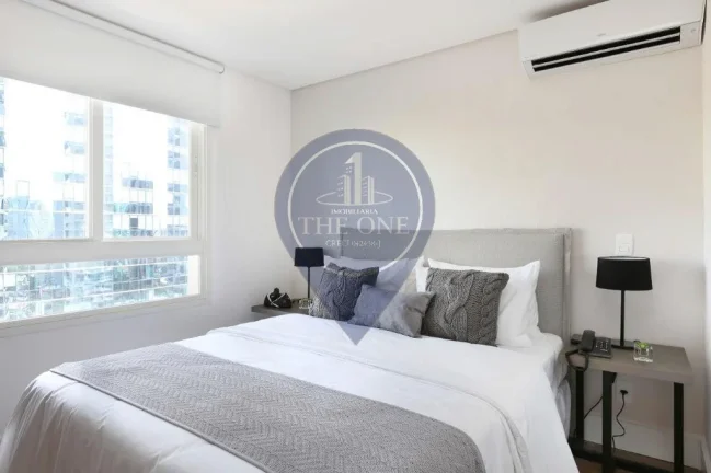 Imagem Apartamento para locação na Cidade Monções, São Paulo-SP: 1 quarto, 2 salas, 1 banheiro, 1 vaga de garagem, 70m²