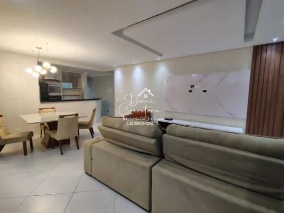 Imagem Casa para locação no Jardim Las Palmas, Guarujá-SP: 3 quartos, 1 suíte, 2 salas, 1 vaga de garagem, 160m² de área.