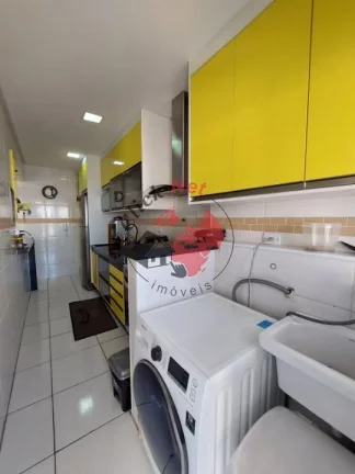 Imagem Apartamento Mobiliado ,65m², 2 dormitórios sendo 1 suíte ,Sacada Grill, 1 vaga. bairro Aviação, Praia Grande
