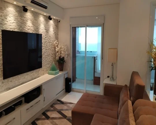Imagem Lindo apartamento com vista total, sacada gourmet e lazer na Enseada
