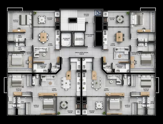 Imagem Apartamento com 2 Quartos à Venda, 85 m² em Perequê - Porto Belo