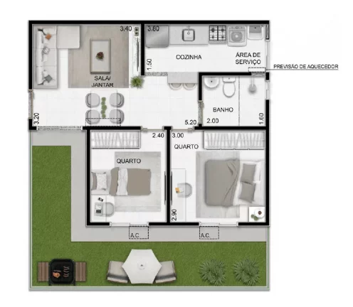 Imagem Side Park - Apartamento à venda no bairro Campo Grande - Rio de Janeiro/RJ