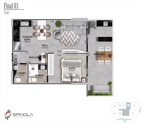 Imagem Cobertura com 2 dormitórios à venda, 114 m² por R$ 880.000 - Vila Caiçara - Praia Grande/SP