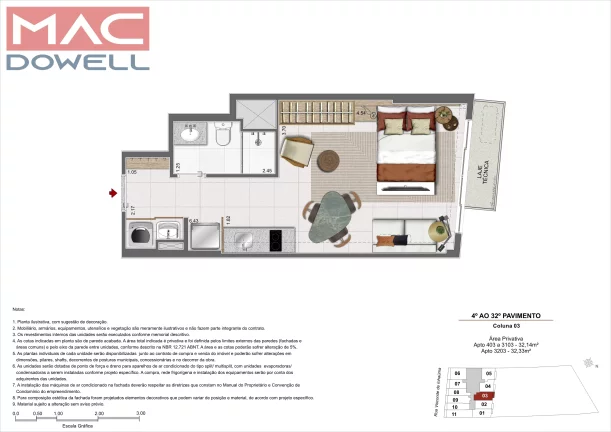 Imagem Skylux - Tegra - Studio e 1 quarto / 32 m² a 42 m² no Centro do Rio