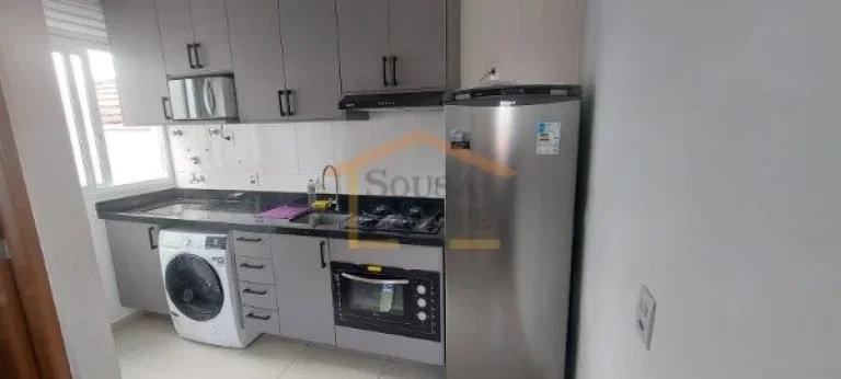 Imagem Apartamento mobiliado, 2º andar, com elevador. Possui 1 dormitório, sala, cozinha e banheiro. Imó...