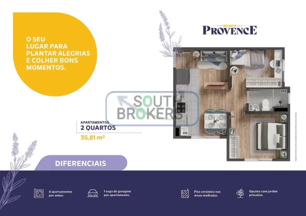 Imagem Lançamento - Apartamentos 2 quartos - Recanto Provence