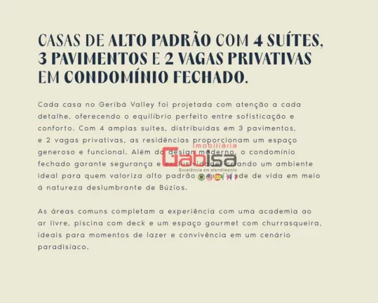 Imagem Casa com 4 dormitórios à venda, 163 m² por R$ 1.786.000,00 - Geribá - Armação dos Búzios/RJ