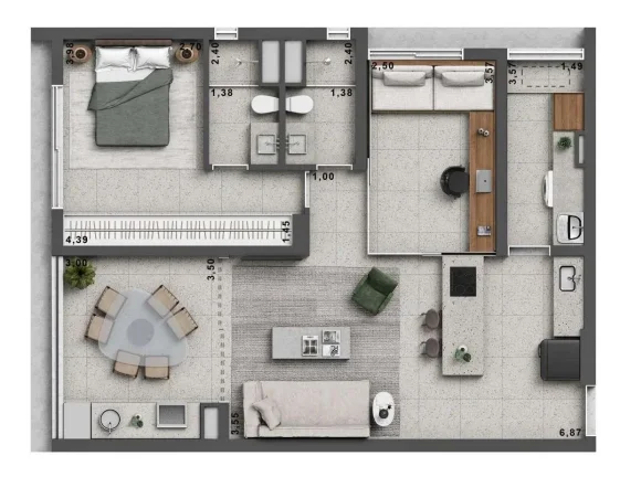 Imagem Apartamento com 82m2, 2 dormitórios e 1 vaga a venda em Pinheiros, São Paulo