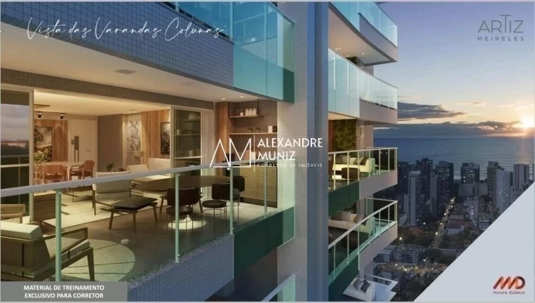 Imagem Artiz Meireles, Apartamentos à venda, Meireles, Fortaleza-CE. 4 suítes.