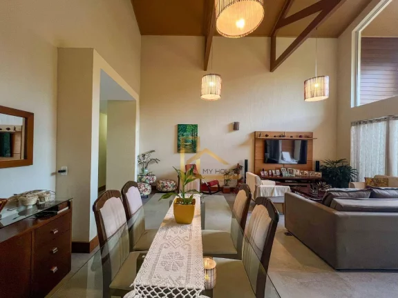 Imagem Casa Linear no Green Valley – 4 Suítes, Semi Porteira Fechada, Vista Deslumbrante e Sofisticação em Teresópolis