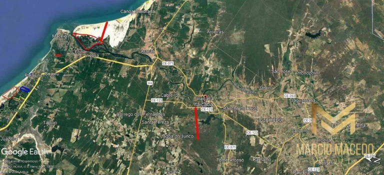 Imagem Terreno à venda, 744000 m² por R$ 900.000,00 - Pedregal - Aracati/CE