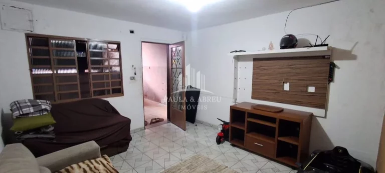 Imagem São 2 Casas 125m², Com 5 e 4 Cômodos, Laje, Escritura, 1 Vaga, 1 Quadra da Av. Pres. Castelo Branco no Jardim Zaíra, Mauá-SP
