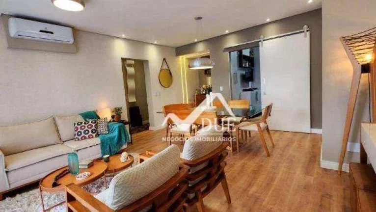 Imagem Apartamento Porteira Fechada com 3 dormitórios à venda, 110 m² por R$ 1.190.000 - Gonzaga - Santos/SP