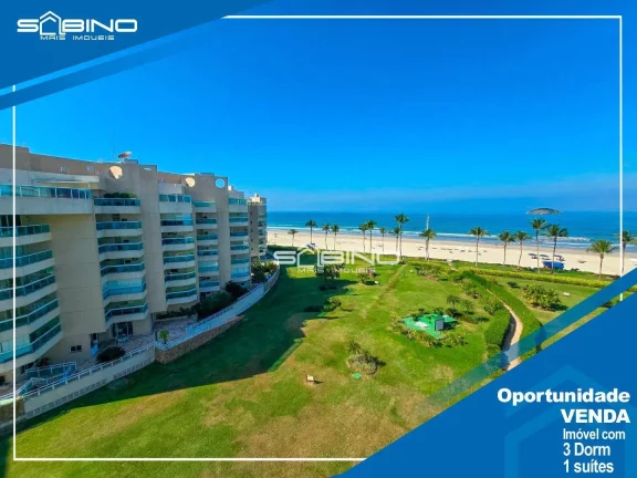 Imagem Apartamento Pé na Areia Frontal a venda, com 3 dormitórios 100m², 2 vagas - em Riviera de São Lourenço Bertioga S/P