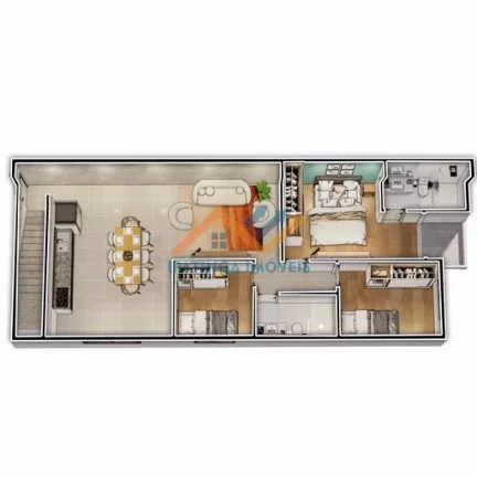 Imagem Apartamento de 3 quartos e 2 vaga de garagem no Veneza