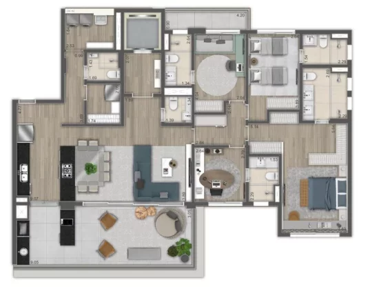 Imagem APARTAMENTO RESIDENCIAL em São Paulo - SP, Brooklin Paulista