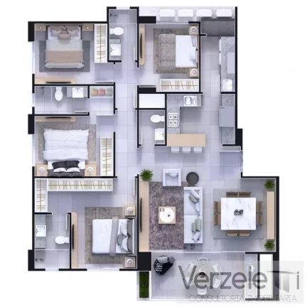 Imagem Apartamento 4 ou + dormitórios para Venda em Balneário Camboriú / SC no bairro Centro
