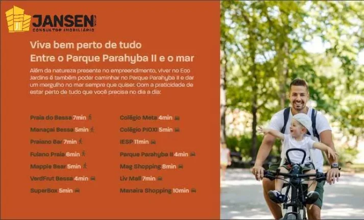 Imagem ECO JARDINS, APARTAMENTOS C/02 E 03 QUARTOS ENTRE PARQUE PARAYBA II E O MAR