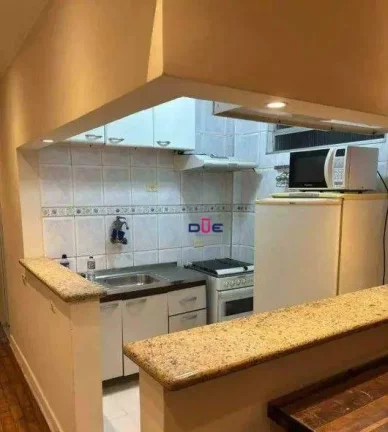 Imagem Apartamento com 1 dormitório para alugar, 35 m² por R$ 2.700/mês - Boqueirão - Santos/SP