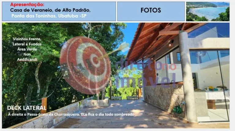 Imagem Casa de alto padrão com 4 suítes 5 vagas Toninhas Ubatuba SP